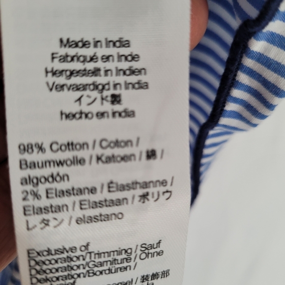 Crew Cuts Girls Summer Dress Size 10 Blue White Tier Cottagecore Preppy Nautical - Picture 4 of 10